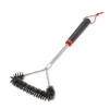 Brosse triangulaire en inox pour barbecue Weber grand format - 45,5 x 18 cm