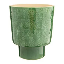 Cache-pot Alto coloris vert en céramique - Ø 13 cm x 15,5 cm