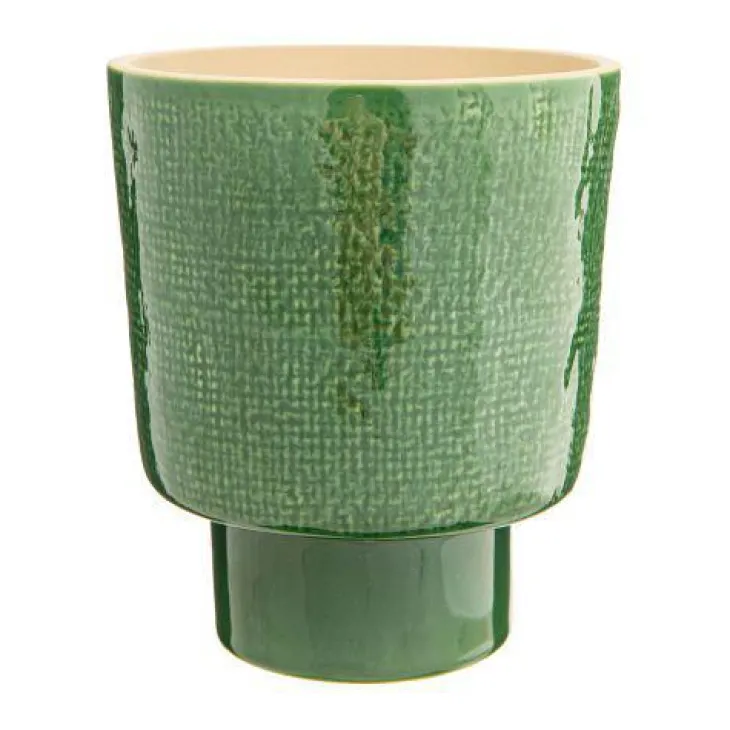 Cache-pot Alto coloris vert en céramique - Ø 13 cm x 15,5 cm