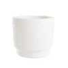 Cache-pot coloris blanc Madeira - 17 x 15 cm