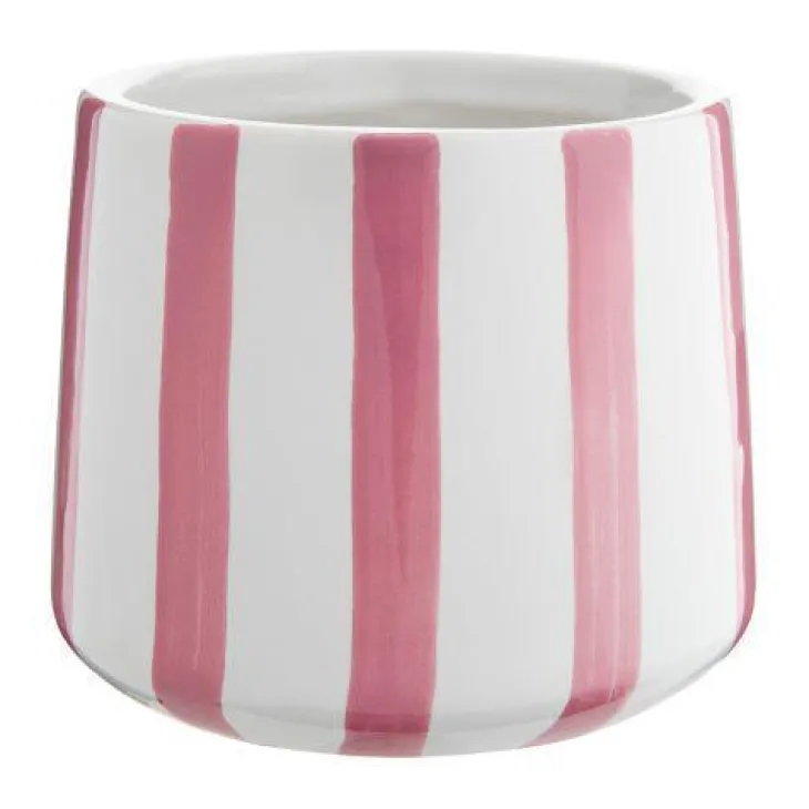 Cache-pot coloris multicolore en céramique - 16 x 16 x 14 cm
