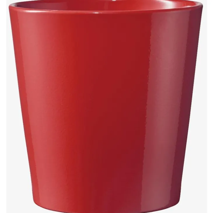 Cache-pot coloris rouge Dallas Orchidée Ø 13 cm