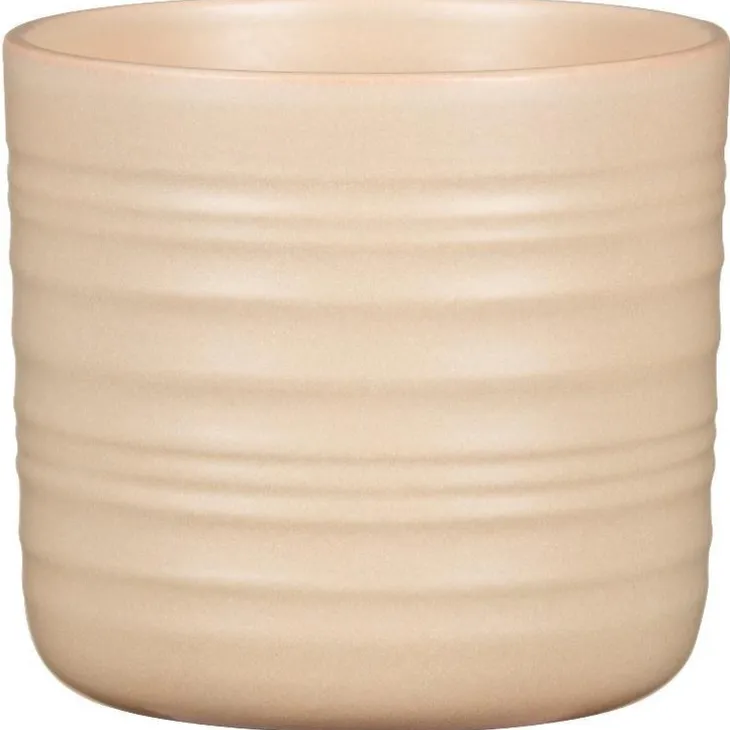Cache-pot en céramique beige Scheurich 850 Dry reed - Ø 20 cm
