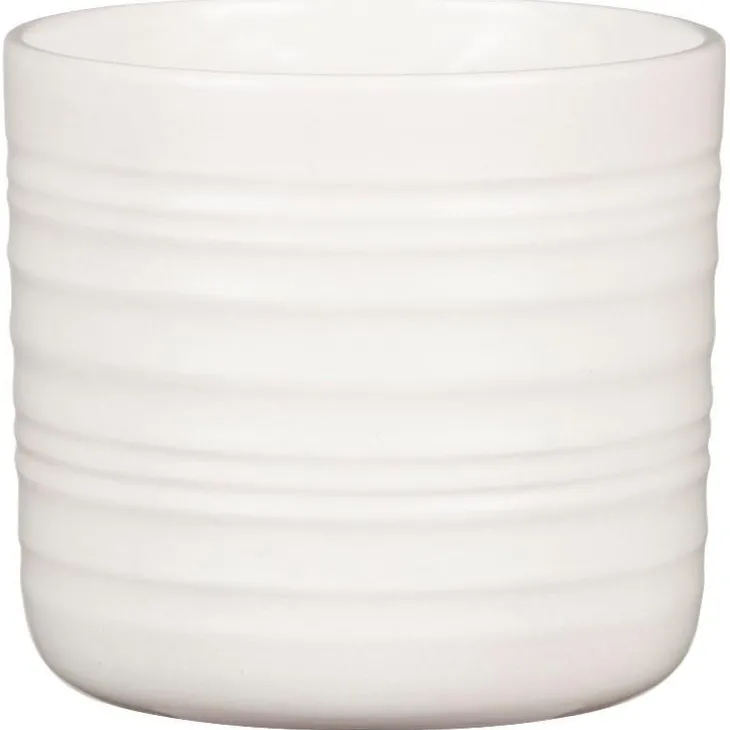Cache-pot en céramique blanc Scheurich 850 Soft Wool - Ø 23 cm