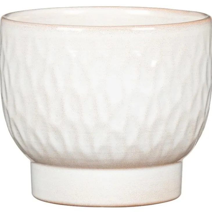 Cache-pot en céramique blanc Scheurich 931 Opale - Ø 15 cm