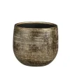 Cache-pot en céramique coloris bronze métallique Edelman Hollande Marcus – Ø 14 x H 12 cm
