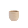 Cache-pot en céramique marron Sulco – 14 x 13 cm