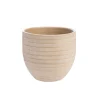 Cache-pot en céramique marron Sulco – 29 x 26 cm