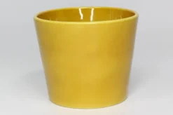 Cache-pot en céramique miel Fresh M17 - Ø 17,5 x H 16 cm