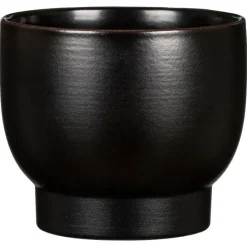 Cache-pot en céramique noir Scheurich 930 Ebano - Ø 11 cm