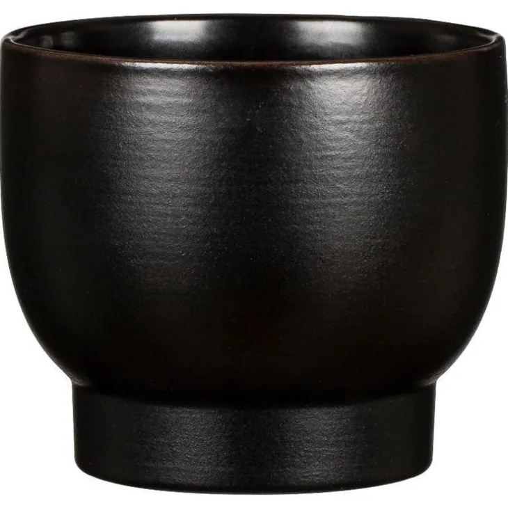 Cache-pot en céramique noir Scheurich 930 Ebano - Ø 11 cm