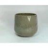 Cache-pot en céramique noisette Collect Naturel Glace - Ø 14/15,5 x H 13 cm