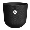 Cache-pot en plastique living noir Elho Jazz - Ø 23 cm