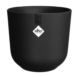 Cache-pot en plastique living noir Elho Jazz - Ø 14 cm
