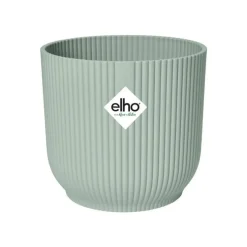 Cache-pot en plastique recyclé vert sorbet Elho Vibes fold rond mini - Ø 9 cm