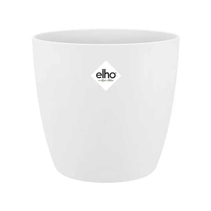 Cache-pot en polypropylène Elho Brussels rond blanc - Ø 14 cm