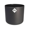 Cache-pot gris anthracite Elho b.for soft - Ø 14 cm