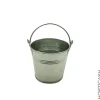 Cache-pot seau avec anse coloris gris - Ø 8cm