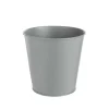 Cache-pot seau coloris gris en zinc - Ø 18,5 cm