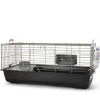 Cage pour lapin ou cochon d'Inde coloris gris foncé Nero 3 Deluxe Happy Planet - 100 x 50 x 45 cm