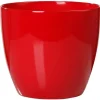 Cahe-pot coloris rouge en céramique - Ø 19 cm
