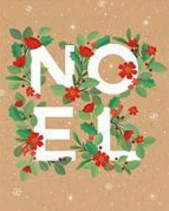Carte double de Noël Pictura Kraft work – 12 x 15 cm