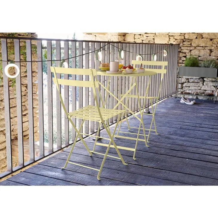 Chaise pliante Bistro jaune citron 38 x 40 x 82 cm