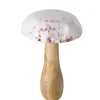 Champignon décoratif Bernada coloris marron en bois de manguier - Ø 10 cm