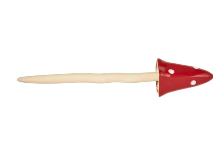 Champignon géant décoratif coloris rouge en céramique Smartgarden - 35 x 7,5 x 7,5 cm