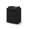 Chariot Modern coloris noir en acier Forge Adour - 162,3 x 57,3 x 98,7 cm