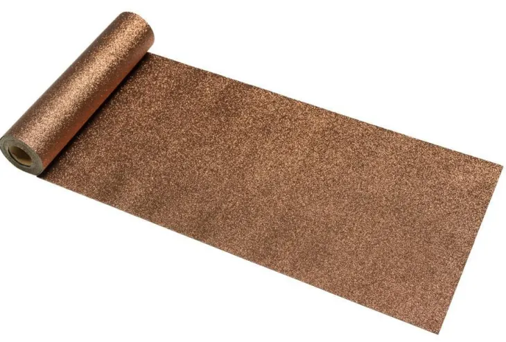 Chemin de table en intissé chocolat à paillettes Premium – 30 cm x 5 m