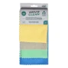 Chiffons en microfibre recyclée coloris multicolore Liseré Vert - x 4