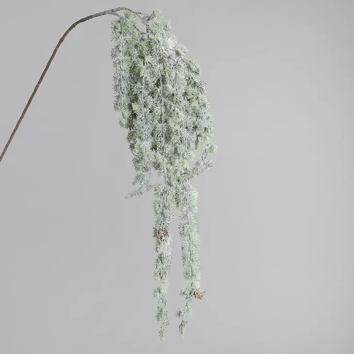 Chute de mélèze artificiel glacée verte - 116 cm