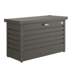 Coffre de jardin 100 en acier galvanisé coloris gris foncé Biohort - 101 x 46 x 61 cm
