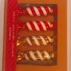 Coffret de 4 repose-couteaux forme bonbons rouges ou oranges en céramique Crakers