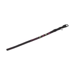 Collier chat motif pattes 10 mm Martin Sellier noir - 35 cm