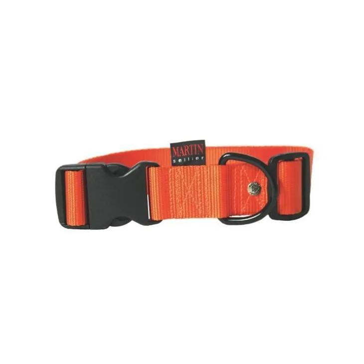 Collier chien réglable 40mm / 50-70cm orange