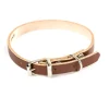 Collier cuir marron 16 mm x 40 cm