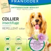 Collier insectifuge pour chien de 10 à 20 kg coloris blanc Francodex - Ø 60 cm