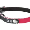 Collier pour chat en cuir coloris rose Bobby porte-adresse