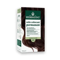 Coloration permanente pour cheveux châtain cuivré 4R aux extraits végétaux biologiques vegan Herbatint - 170 ml