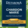 Complément alimentaire chardon marie CIP bio Dietaroma protection du foie - 20 ampoules x 10 ml