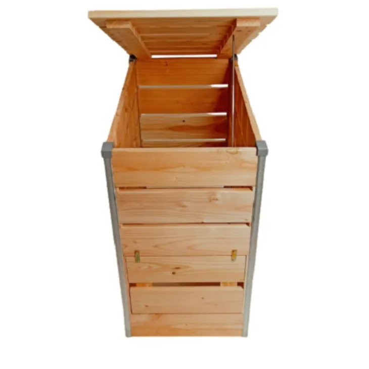 Composteur steel en bois Mon Petit Potager 80 x 45 cm - 246 L