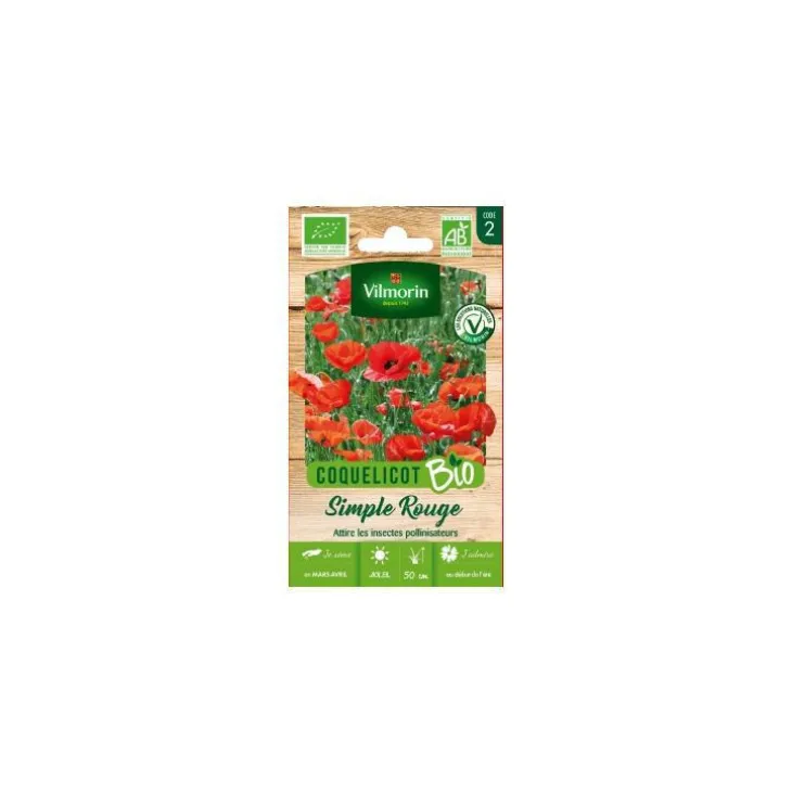 Coquelicot Simple rouge Bio Vilmorin - graines à semer