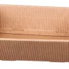 Corbeille en carton kraft à cannelures Rome - 23 x 18 x 6 cm