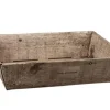 Corbeille Lorriane en carton imitation bois grisé certifiée FSC® Cav service - 42 x 31 x 10 cm