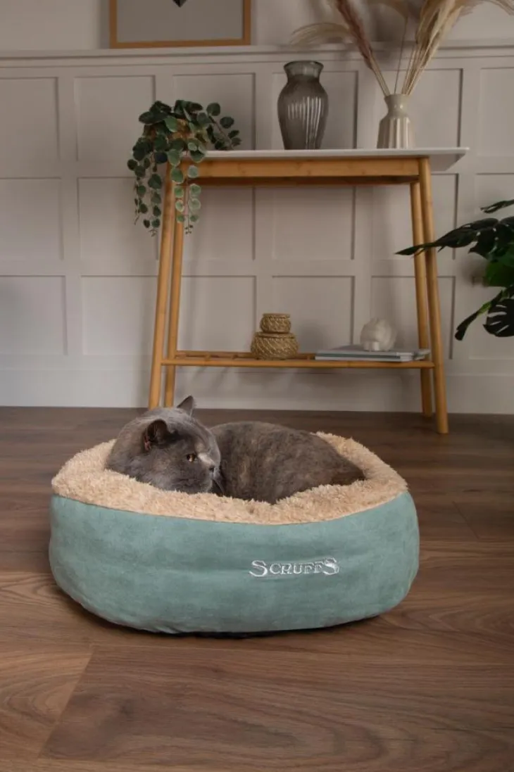 Corbeille pour chat coloris vert Scruffs Cosy – Ø 45 cm