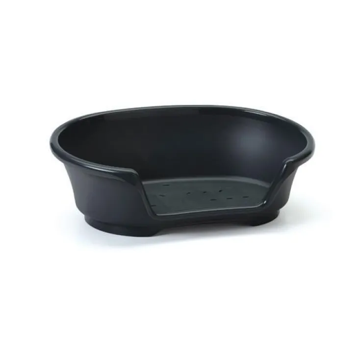 Corbeille pour chien en plastique noir Savic modèle Cosy Air 78 cm (fond du panier) - 90 x 60 x 26 cm