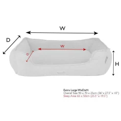Couchage orthopédique pour chien coloris marron Scruffs Harvard - Taille XL 90 x 70 x 20 cm