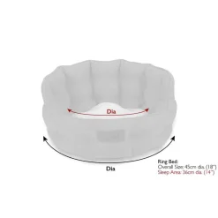 Couchage pour chat ou petit chien coloris gris lit rond Scruffs Seattle - Ø 45 cm